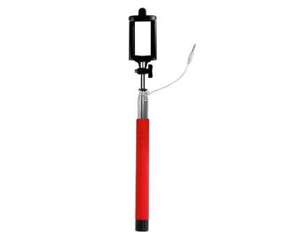 Selfie stick KUNGFUREN przewodowy KS10A czerwony